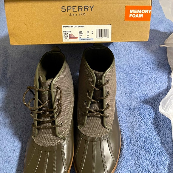 Sperry breakwater lace up duck boots size 12 brand new! - Picture 1 of 4